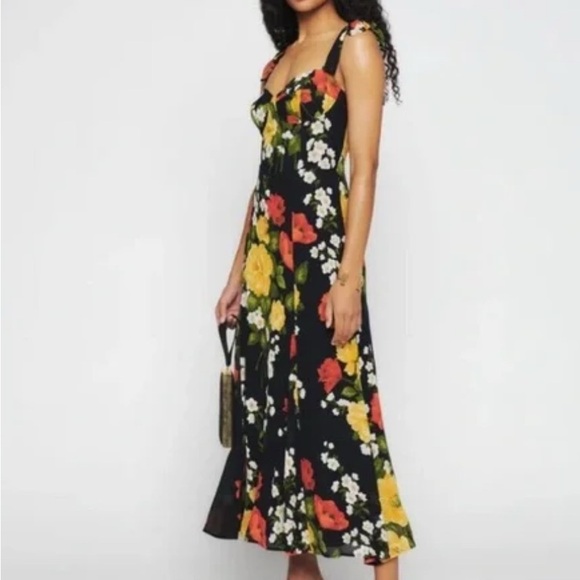 Reformation Nadira Floral Georgette Midi Dress size 6 - Picture 5 of 6